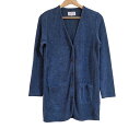 【中古】blurhms(ブラームス) カーディガン 長袖/パイル ネイビー