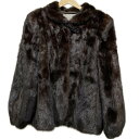 【中古】FENDI(フェンディ) コート 毛皮/長袖/ショート丈/冬 ダークブラウン ファー