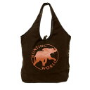 【中古】HUNTING WORLD(ハンティングワールド) トートバッグ BORNEO TRUST/リバーシブル ダークブラウン×オレンジ×ベージュ