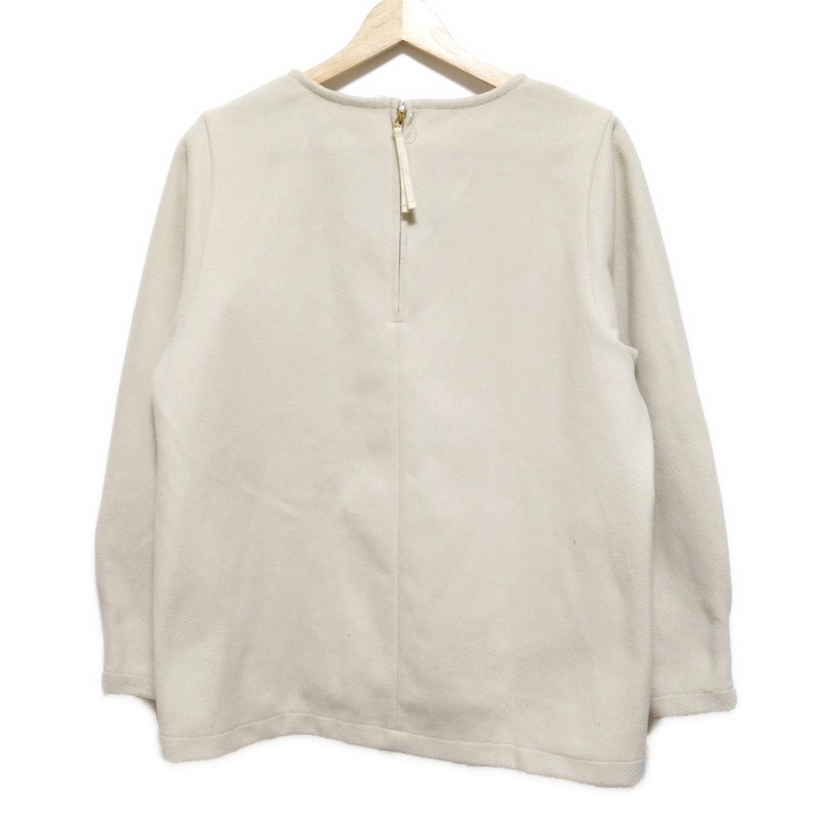 【中古】green label relaxing(グリーンレーベルリラクシング) チュニック クルーネック/長袖/ジップアップ アイボリー