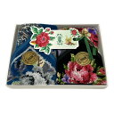 【中古】FEILER(フェイラー) 小物 ハンドタオル×2点/花柄 ブルー×黒×マルチ コットン