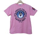 【中古】CAPTAIN SANTA(キャプテンサンタ) 半袖Tシャツ クルーネック ピンク コットン、コットン