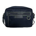 【中古】LONGCHAMP(ロンシャン) ショルダーバッグ ミニバッグ ネイビー レザー
