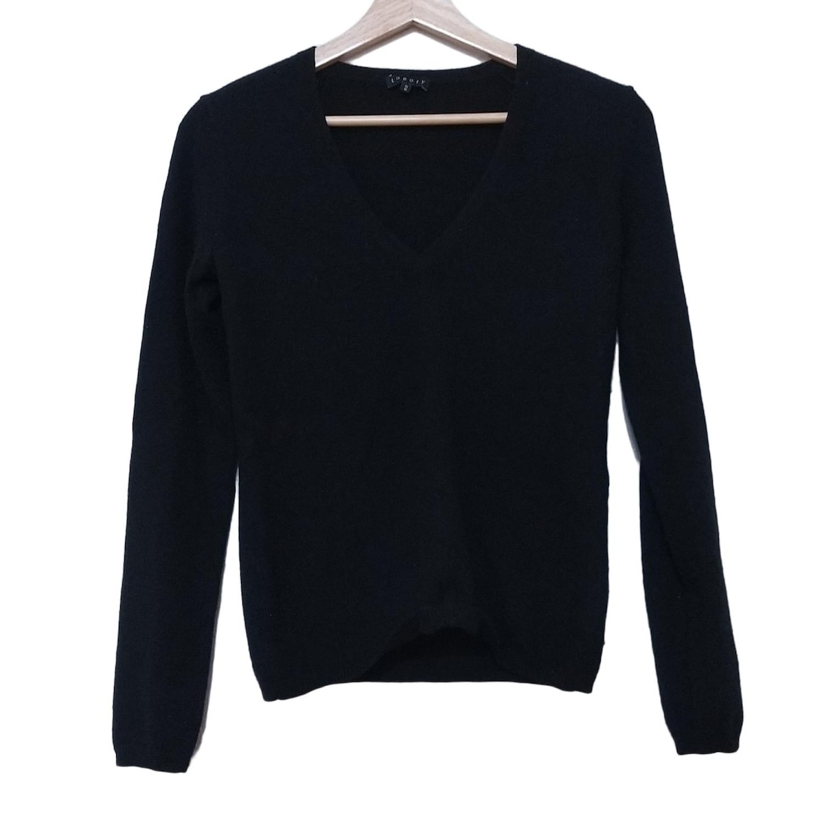 【中古】theory(セオリー) 長袖セーター Vネック/カシミヤ 黒 カシミヤ