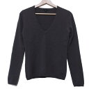 【新着】【中古】theory(セオリー) 長袖セーター Vネック/カシミヤ ダークブラウン カシミヤ|詳細画像