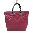 【中古】LESPORTSAC(レスポートサック) トートバッグ ミニバッグ ピンク×黒×白