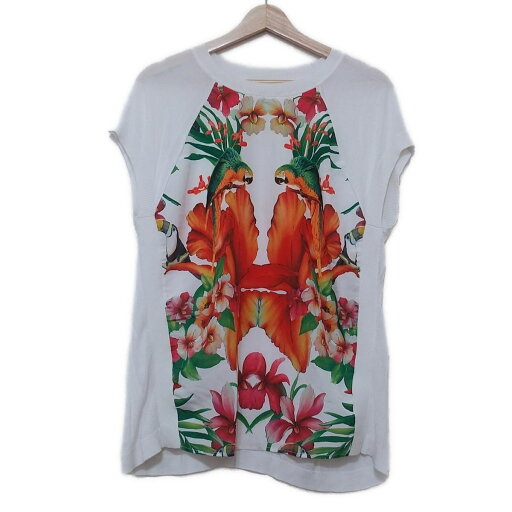 【新着】【中古】TED BAKER(テッドベイカー) チュニック クルーネック/半袖/フラワー(花) 白×レッド×マルチ 【新着】【中古】TED BAKER(テッドベイカー) チュニック クルーネック/半袖/フラワー(花) 白×レッド×マルチ