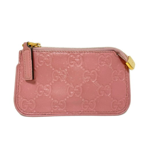 【新着】【中古】GUCCI(グッチ) シマライン コインケース キーリング付き ライトピンク レザー 【新着】【中古】GUCCI(グッチ) シマライン コインケース キーリング付き ライトピンク レザー