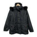 【新着】【中古】Leilian(レリアン) コート 長袖/フォックス/中綿/ファー、フード取り外し可/冬 黒