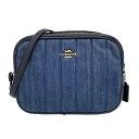 【中古】COACH(コーチ) ショルダーバッグ ネイビー×ダークネイビー レザー