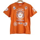 【中古】CAPTAIN SANTA(キャプテンサンタ) 半袖Tシャツ クルーネック オレンジ×白×マルチ