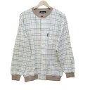 【中古】Aquascutum(アクアスキュータム) 長袖シャツ チェック柄 アイボリー×グリーン×マルチ