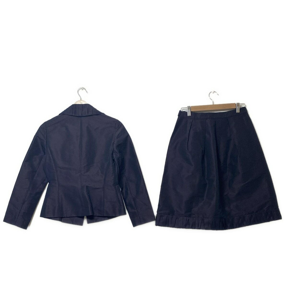 【中古】HANAE MORI(ハナエモリ) スカートスーツ ダークブラウン