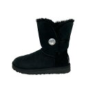 【新着】【中古】UGG(アグ) ベイリーボタンブリング ショートブーツ スワロフスキー 黒 ムートン