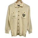 【中古】VALENZA PO(バレンザポー) カーディガン 長袖/刺繍 ベージュ