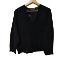 【中古】theory luxe(セオリーリュクス) 長袖セーター Vネック/異素材切替 黒