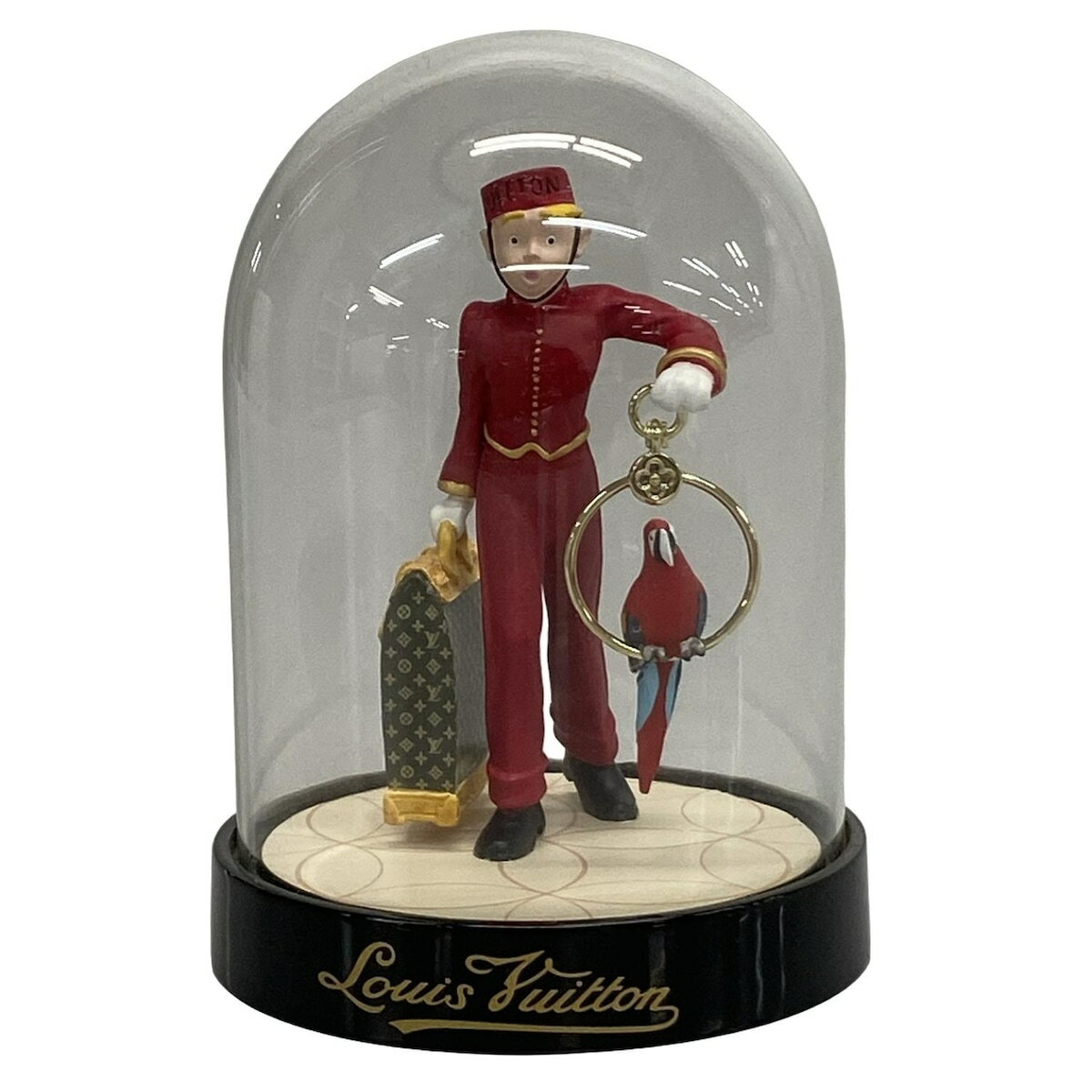 【中古】LOUIS VUITTON(ルイヴィトン) ページボーイドーム 小物 クリア×黒×レッド