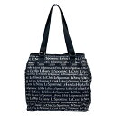【中古】LESPORTSAC(レスポートサック) トートバッグ 黒×シルバー