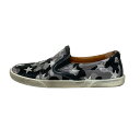 【中古】JIMMY CHOO(ジミーチュウ) スリッポン スター(星)/迷彩柄 グレー×黒×シルバー レザー