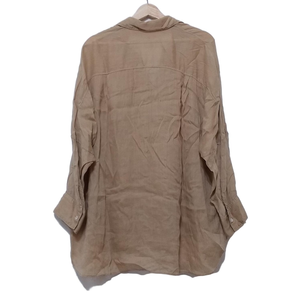 【中古】Plage(プラージュ) チュニック 開襟/長袖/シースルー ベージュ