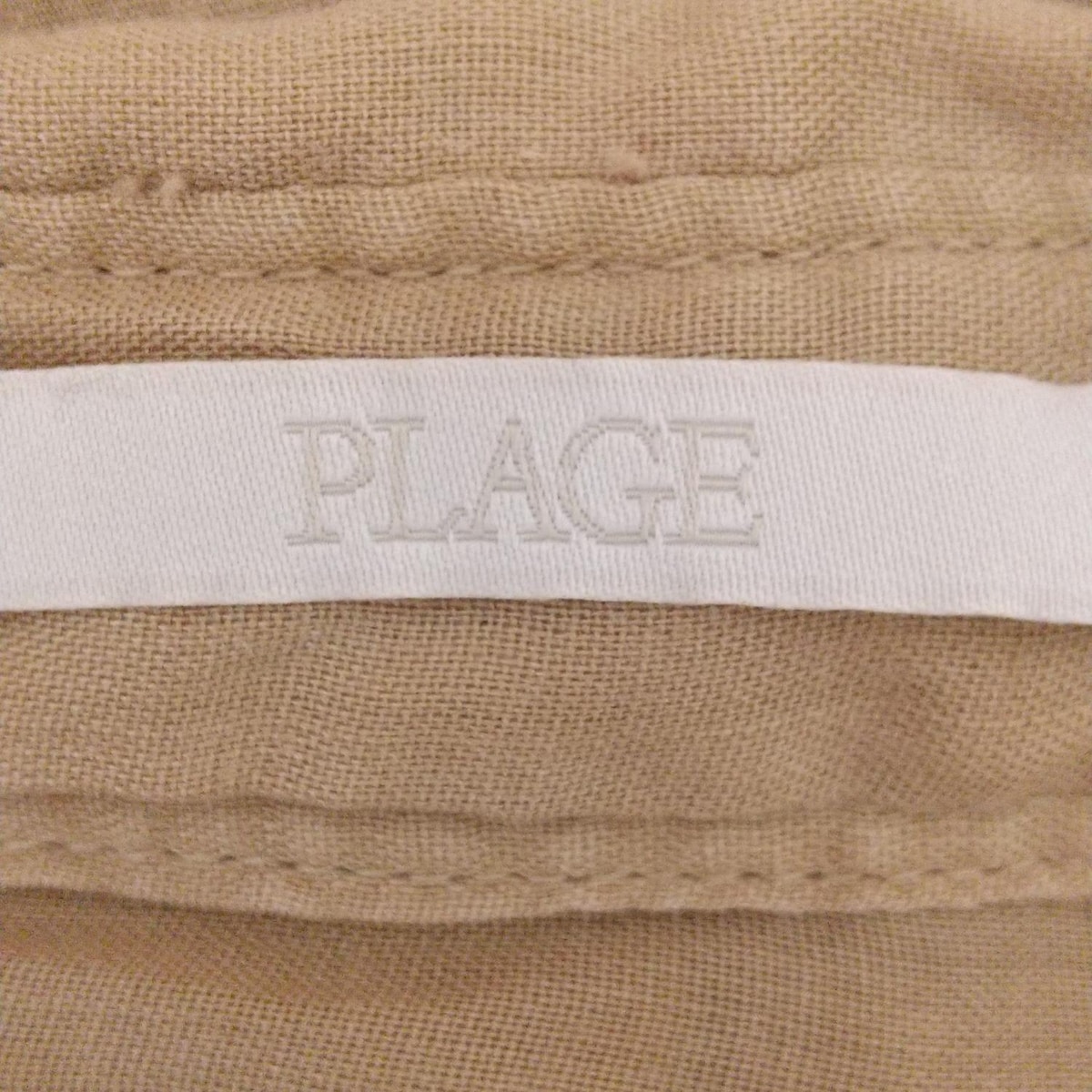 【中古】Plage(プラージュ) チュニック 開襟/長袖/シースルー ベージュ