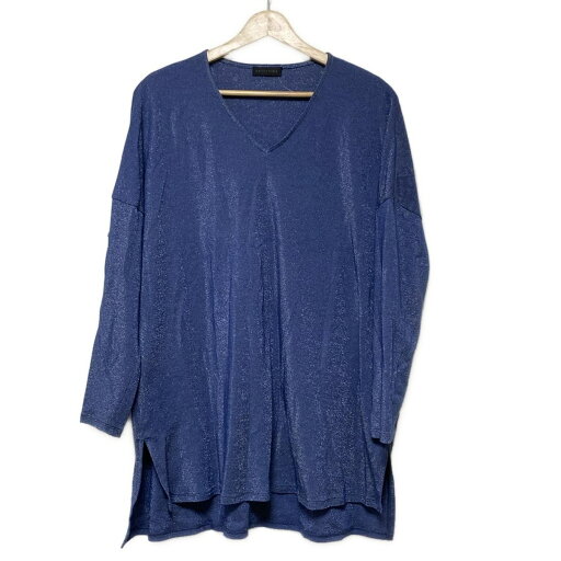 【中古】ANTEPRIMA(アンテプリマ) チュニック Vネック/長袖/ラメ ネイビー 【中古】ANTEPRIMA(アンテプリマ) チュニック Vネック/長袖/ラメ ネイビー