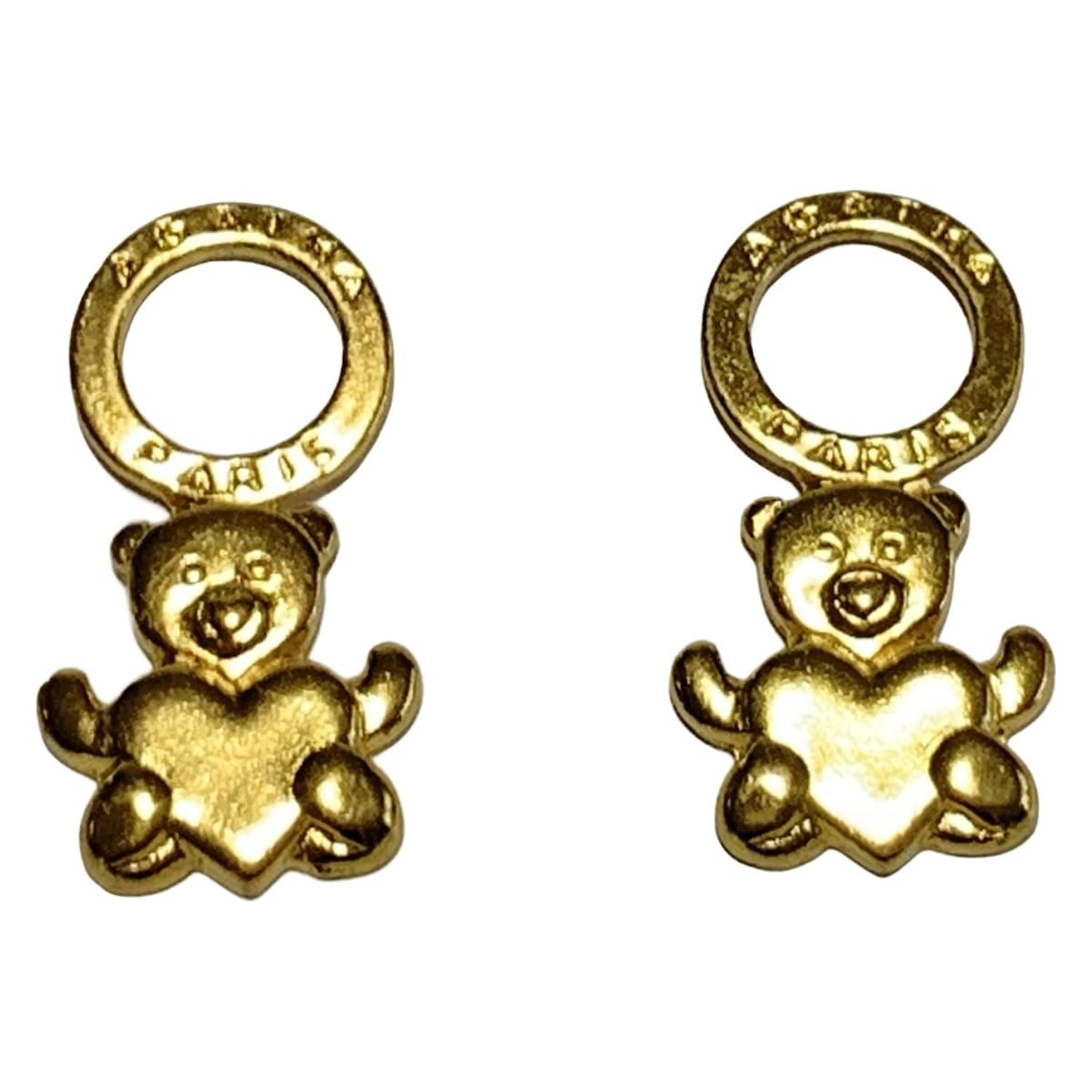 【中古】AGATHA(アガタ) アクセサリー ピアス・イヤリングチャーム/クマ/ハート ゴールド