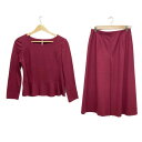 【中古】ANAYI(アナイ) スカートセットアップ レッド