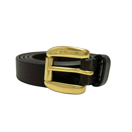 【中古】J&MDavidson(ジェイ&エムデヴィッドソン) ベルト ダークブラウン×ゴールド レザー 【中古】J&MDavidson(ジェイ&エムデヴィッドソン) ベルト ダークブラウン×ゴールド レザー