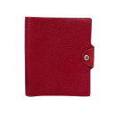 【中古】HERMES(エルメス) ユリスPM 手帳 シルバー金具 トスカ