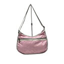 【中古】LESPORTSAC(レスポートサック) ショルダーバッグ ドット柄 ピンク×白×ライトグレー