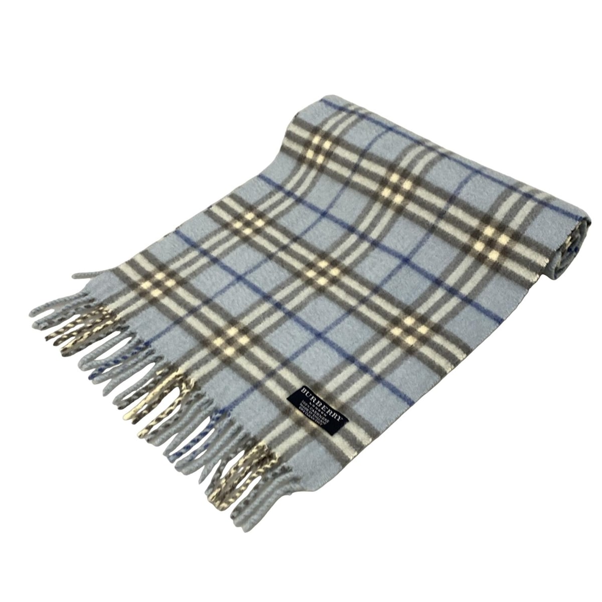 BURBERRY LONDON バーバリー カシミアマフラー チェック柄ブルー系 楽天市場】バーバリー マフラー ブルー チェックの通販