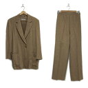 【中古】Max Mara(マックスマーラ) レディースパンツスーツ ダブル/肩パッド ブラウン