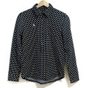 【新着】【中古】PEARLY GATES(パーリーゲイツ) 長袖カットソー レギュラーカラー/ドット柄 黒×白