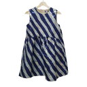 【新着】【中古】MSGM(エムエスジィエム) ワンピース クルーネック/ノースリーブ/ひざ丈/ラメ ネイビー×ベージュ×マルチ