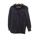 【中古】TOMORROWLAND(トゥモローランド) 長袖シャツブラウス 麻 ネイビー