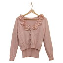 【中古】TO BE CHIC(トゥービーシック) アンサンブル ラメ/フリル/フラワー(花) ライトピンク