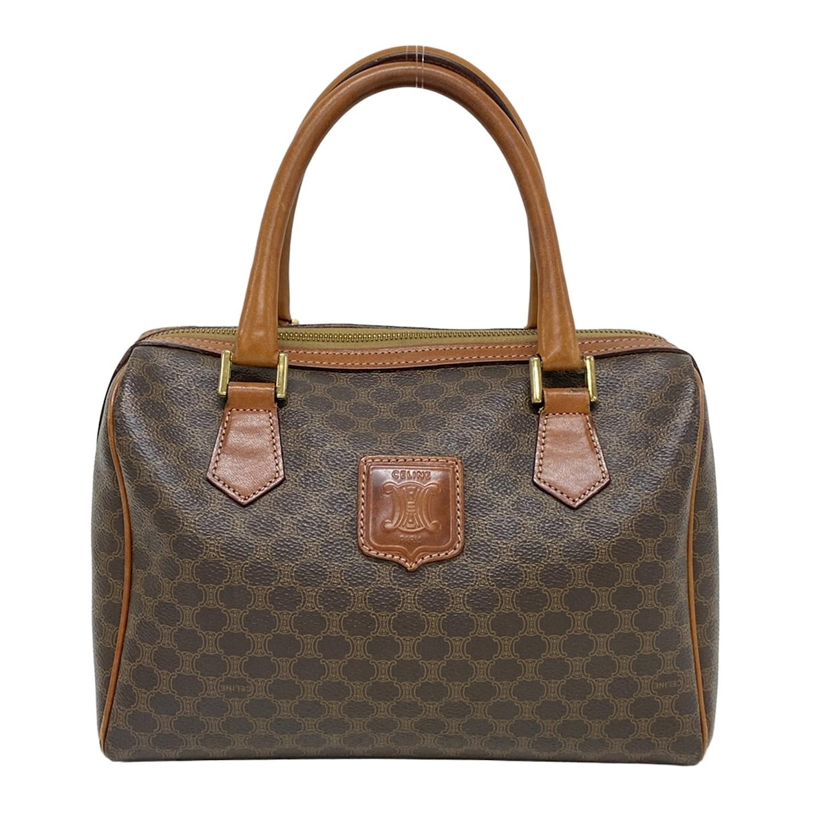 【CELINE】テキスタイルとカーフスキンスモール ボストンバッグ 大人上品なおすすめコーデ 新色【CELINE】スモール ボストン