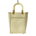 【新着】【中古】FENDI(フェンディ) ハンドバッグ アイボリー×ゴールド レザー