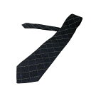 【中古】Burberry Black Label(バーバリーブラックレーベル) ネクタイ 黒×ブルー×白