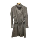 【新着】【中古】Helmut Lang(ヘルムートラング) コート ジップアップ グレーベージュ