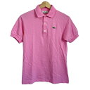 【中古】Lacoste(ラコステ) 半袖ポロシャツ ピンク