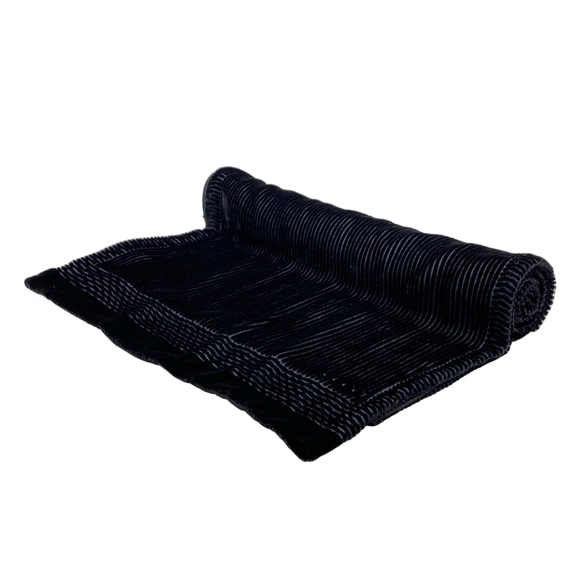 【中古】GUCCI(グッチ) ストール(ショール) ストライプ ダークネイビー×黒 シルク