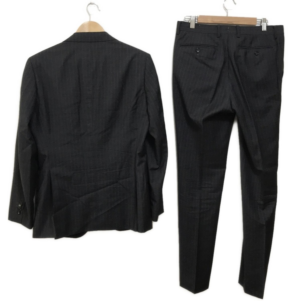 【新着】【中古】URBAN RESEARCH DOORS(アーバンリサーチドアーズ) シングルスーツ ストライプ ダークグレー×ライトグレー