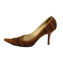 【新着】【中古】DOLCE&GABBANA(ドルチェアンドガッバーナ) パンプス ブラウン×マルチ レザー