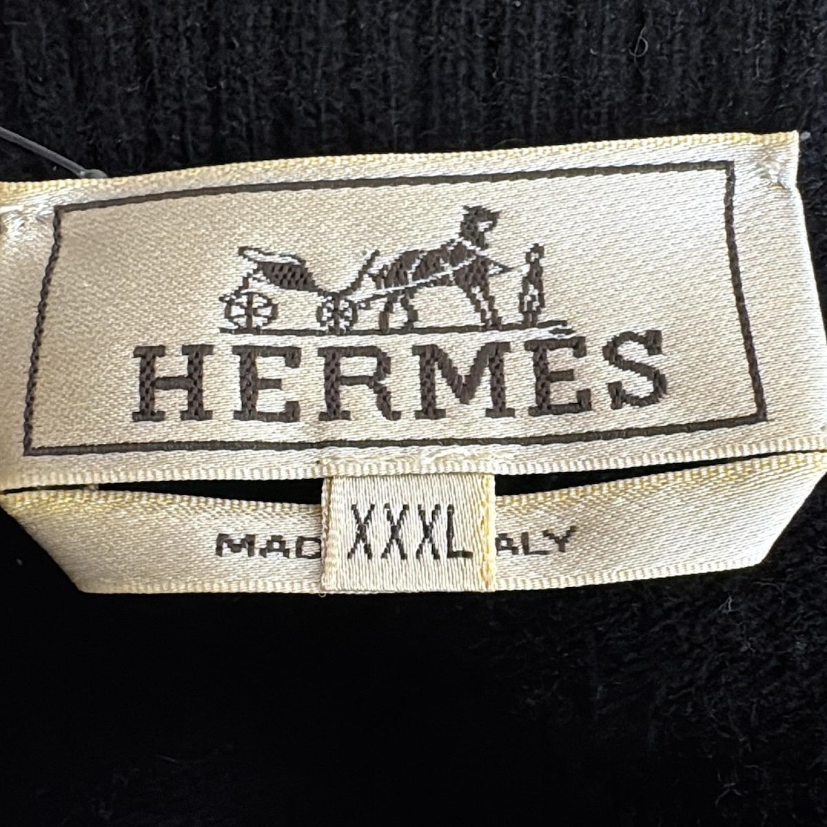 【新着】【中古】HERMES(エルメス) 長袖セーター ハイネック/ハーフジップ 黒