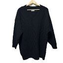 【新着】【中古】EVERYDAY I LIKE.(エブリデイアイライク) 長袖セーター Vネック/長袖/オーバーサイズ/ニット 黒