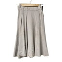 【中古】LANVIN en Bleu(ランバンオンブルー) スカート ひざ丈 ライトグレー×黒