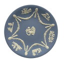 【中古】WEDG WOOD(ウェッジウッド) ジャスパー プレート エンジェル ブルー×アイボリー