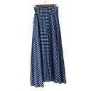 【中古】JENNE(ジェンヌ) ロングスカート マキシ丈/チェック柄 白×ブルー